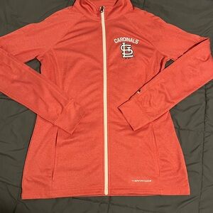 Red St Louis Cardinals Baseball Full-Zip Women's Athletic Jacket Sz XL